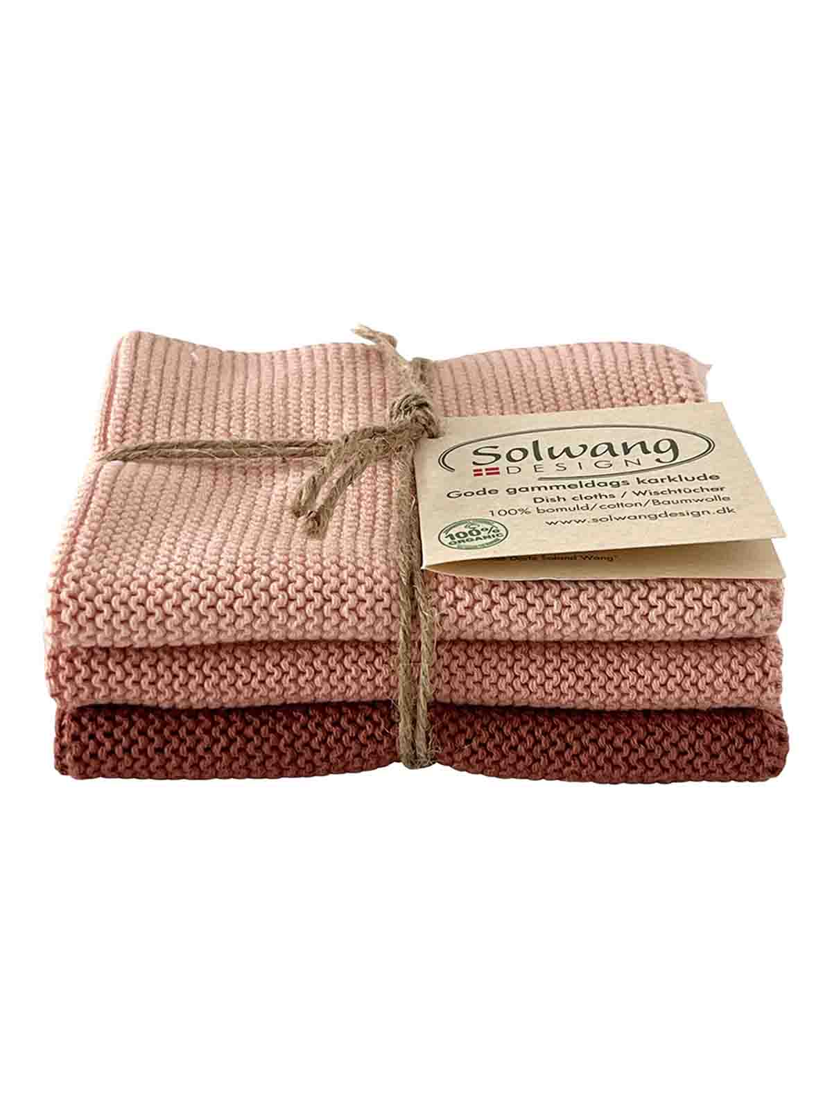 Strickjacken aus Solwang-Baumwolle - Peach combi