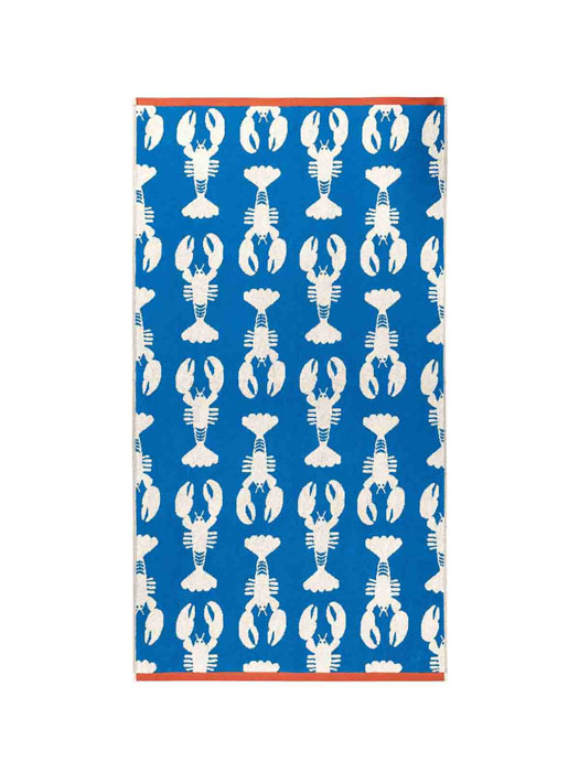 Anorak Handtuch blau mit Hummer