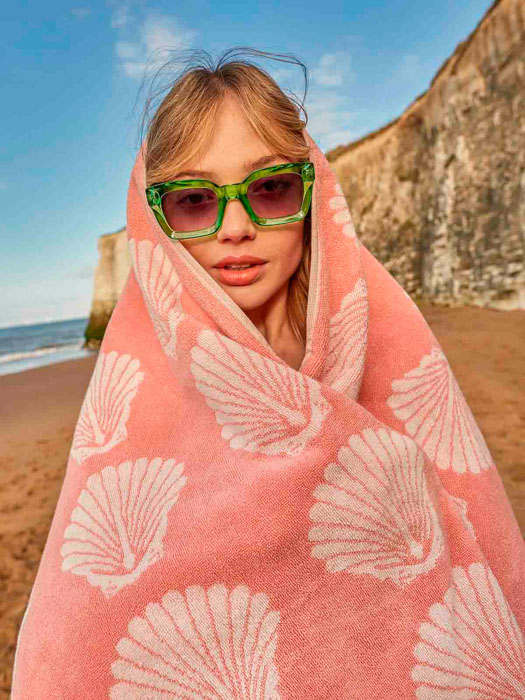 anrak Handtuch rosa mit Muscheln_web
