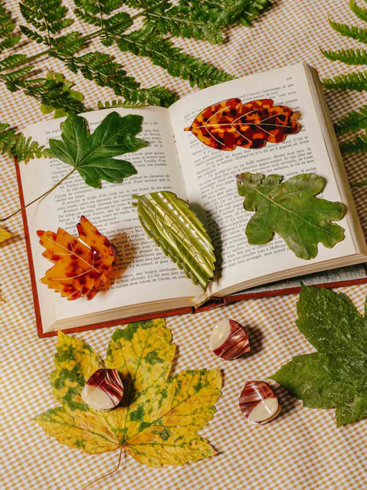 cou cou suzette Haarnadel braunes Blatt (5)