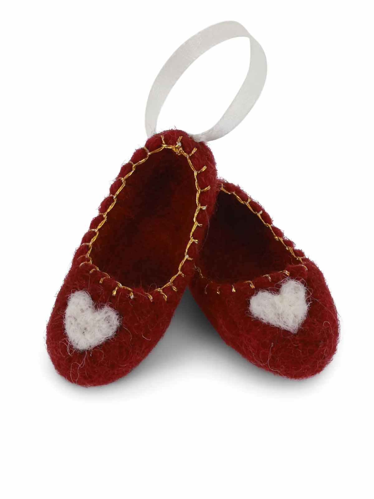 Weihnachtsdekorationen in Filz aus den Grob- & Sif-Ballarina-Schuhen