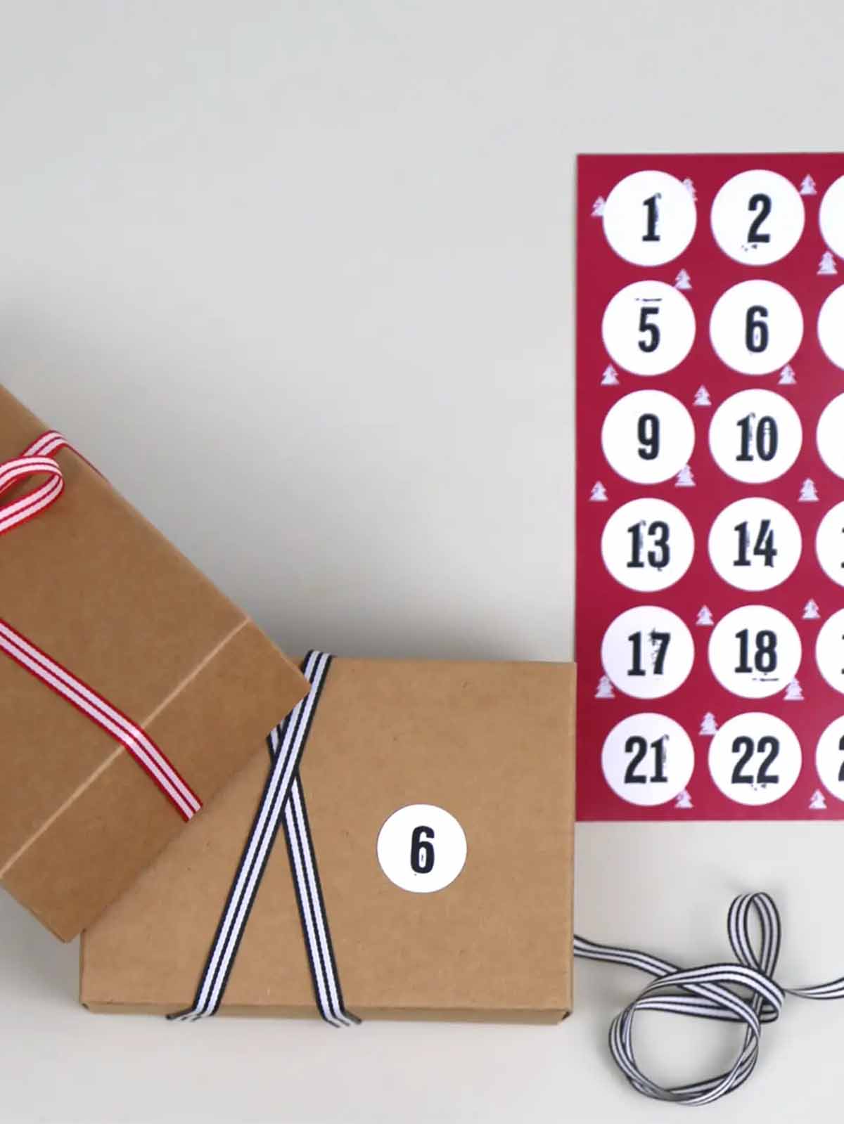 Alternative Ansicht von Nummern für Paketkalender - Classic