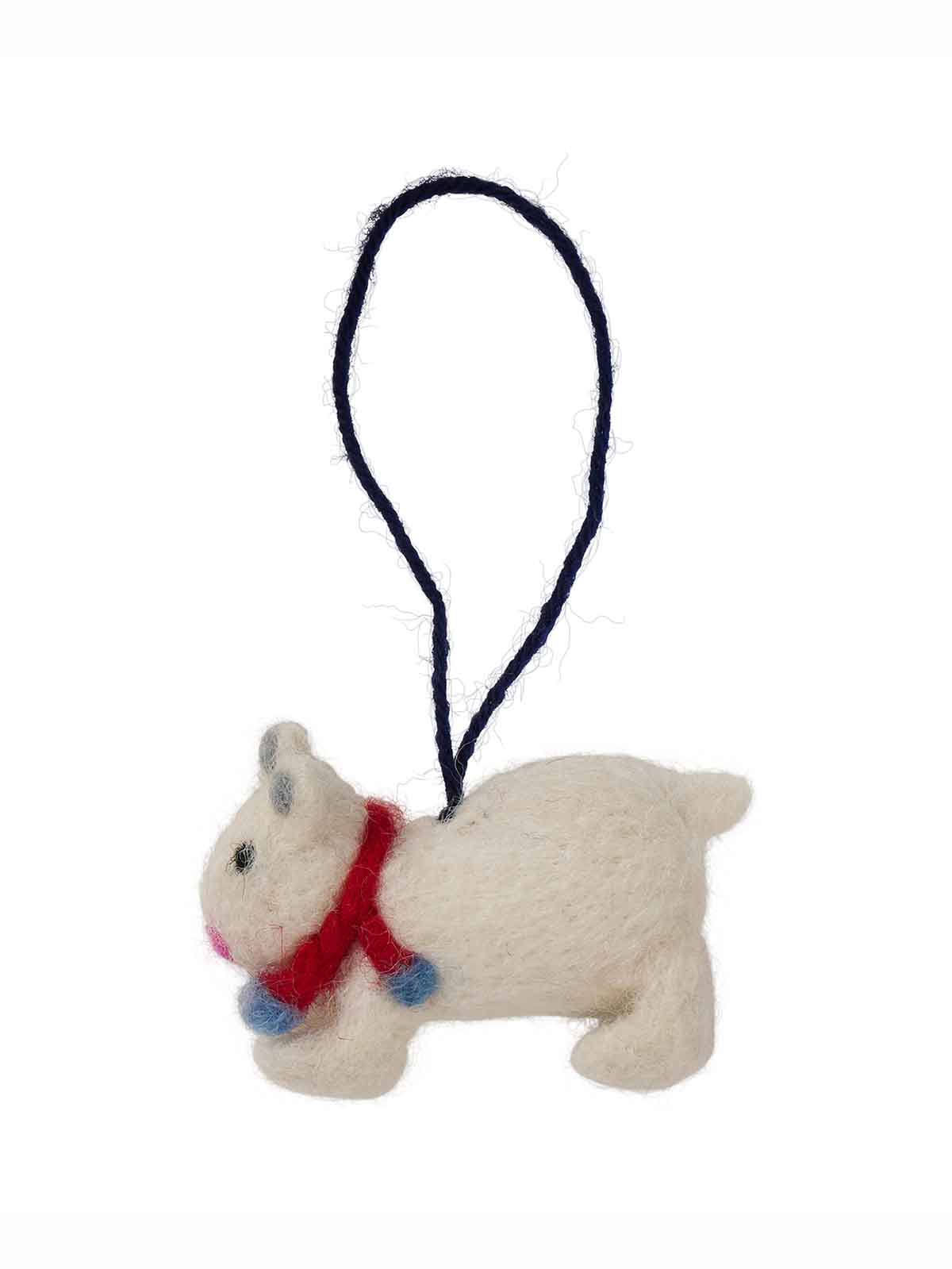 591086 Polarbär gefilzt Ornament