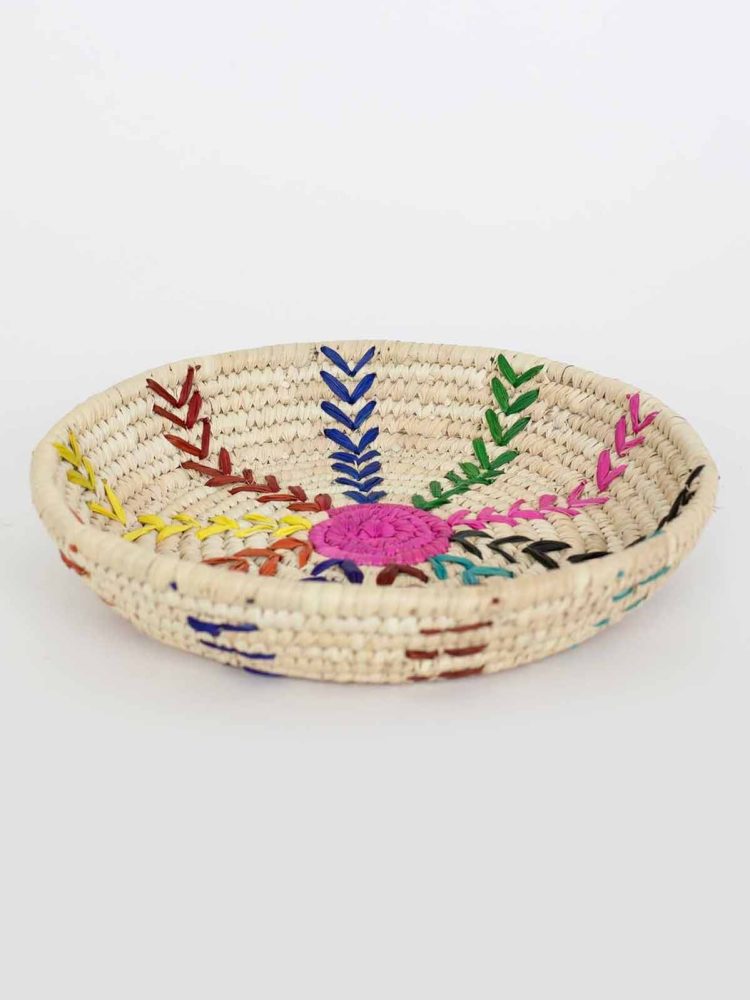 Runder Brotkorb mit buntem Muster - 26 x 5 cm - Bild 2