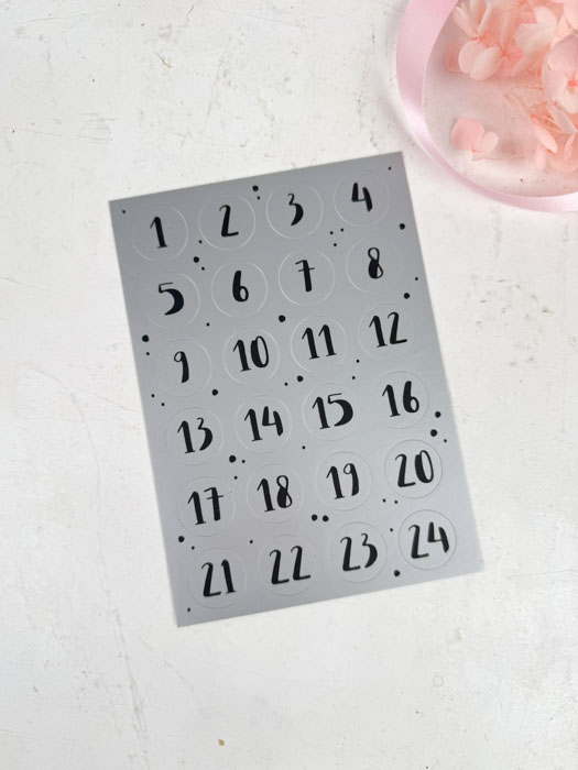 Nummer zum Verpacken Kalender - Silber