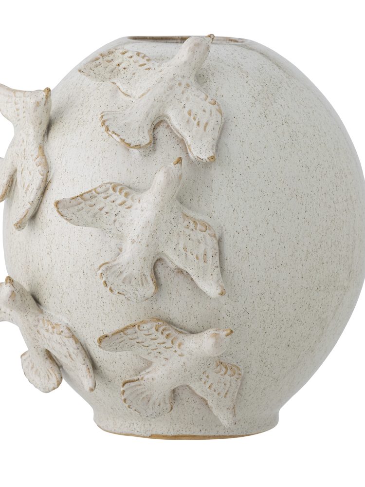 Keramikvase mit Vögeln - Natur