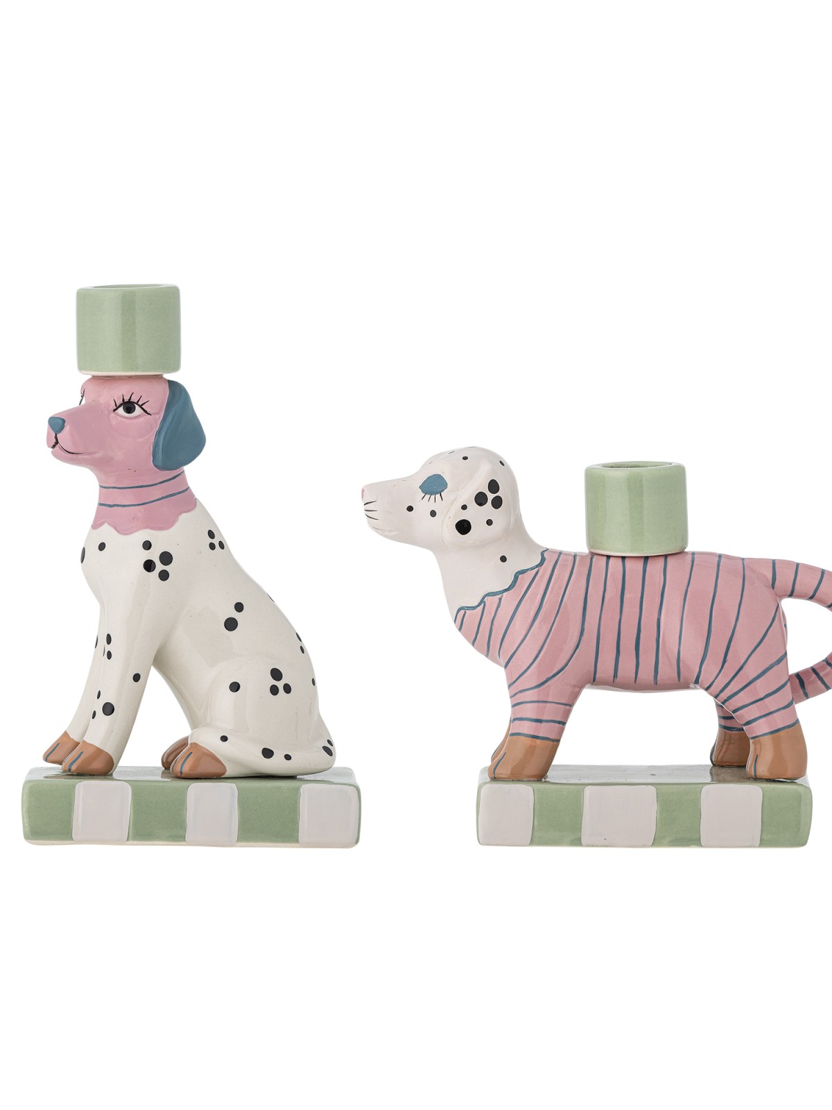 2 Kerzenständer mit Hunden & quot;Doglie"