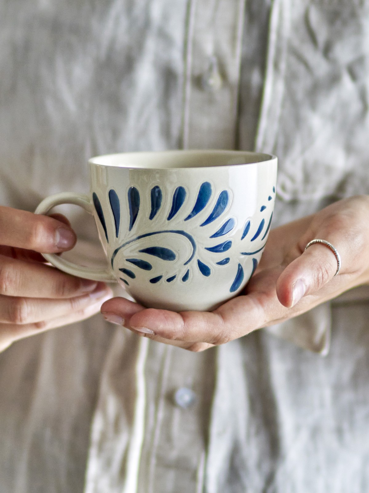 Tasse mit Griff - Blau