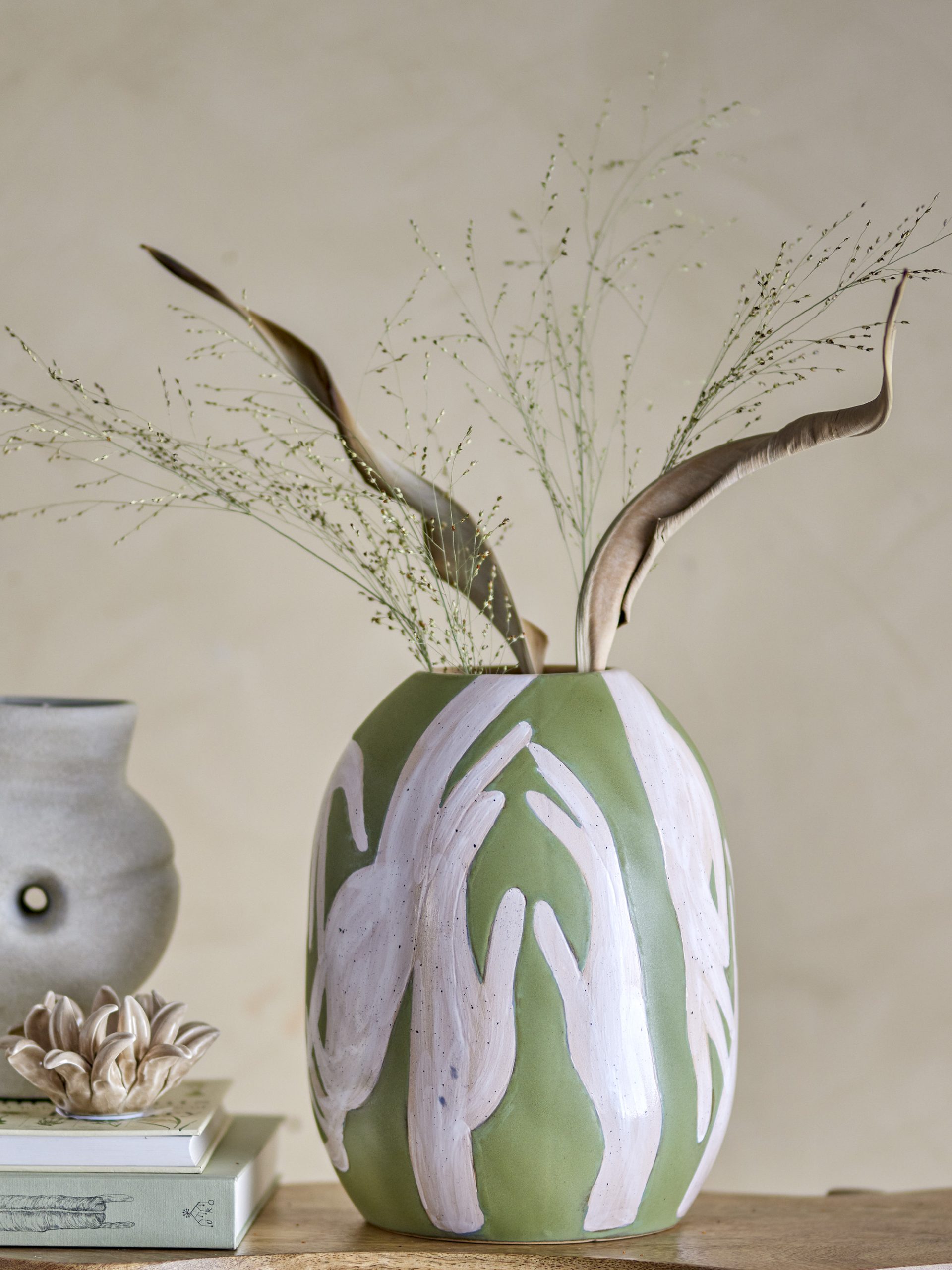 Kearmische Vase & quot;Adalena& quot; - Grün
