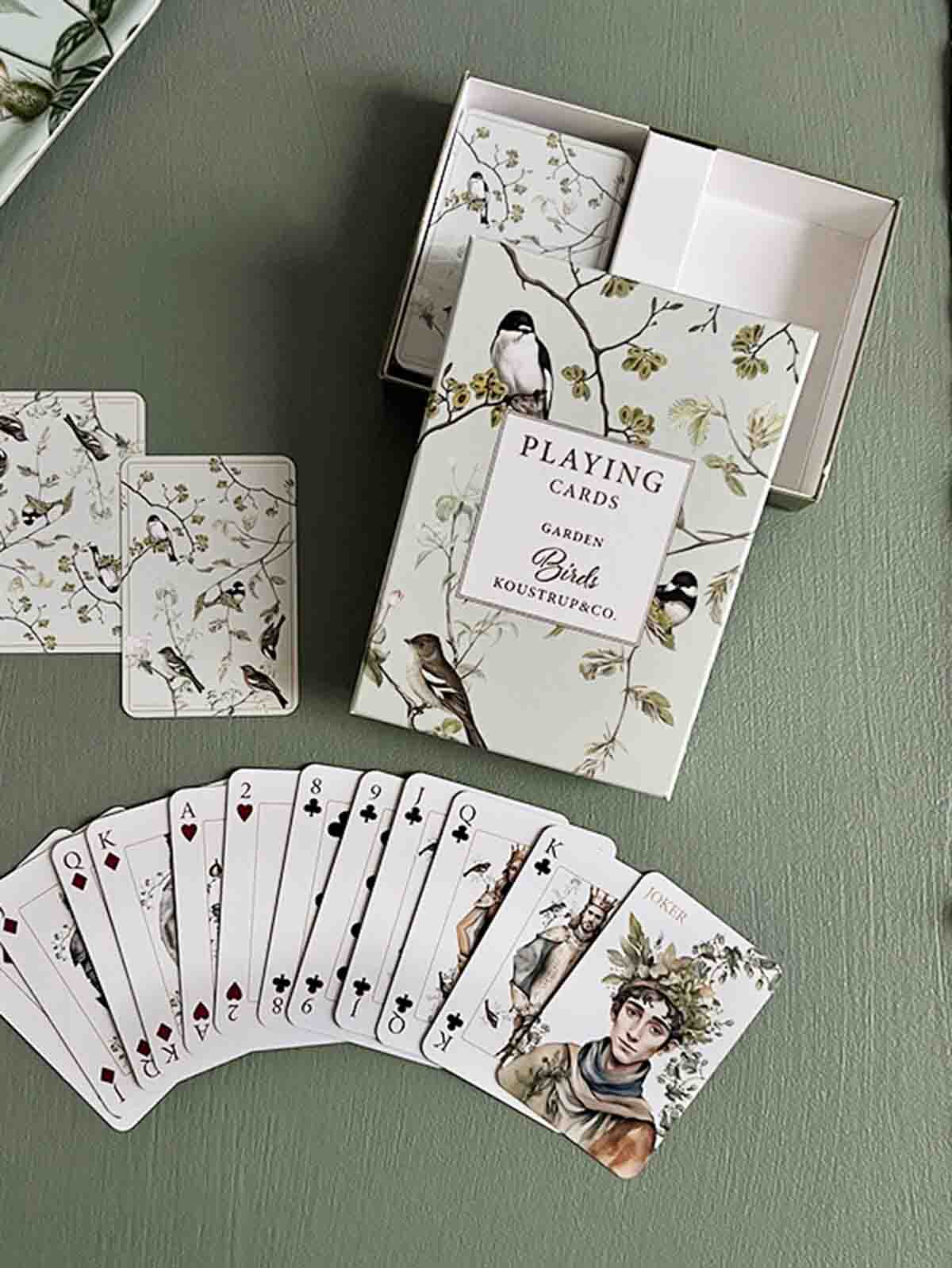 Koustrup & Co Spielkarten mit Vögeln