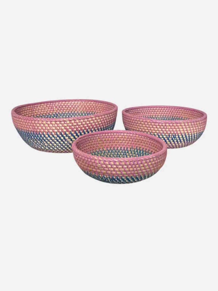 Maske Topf Brotkörbe rosa und blau
