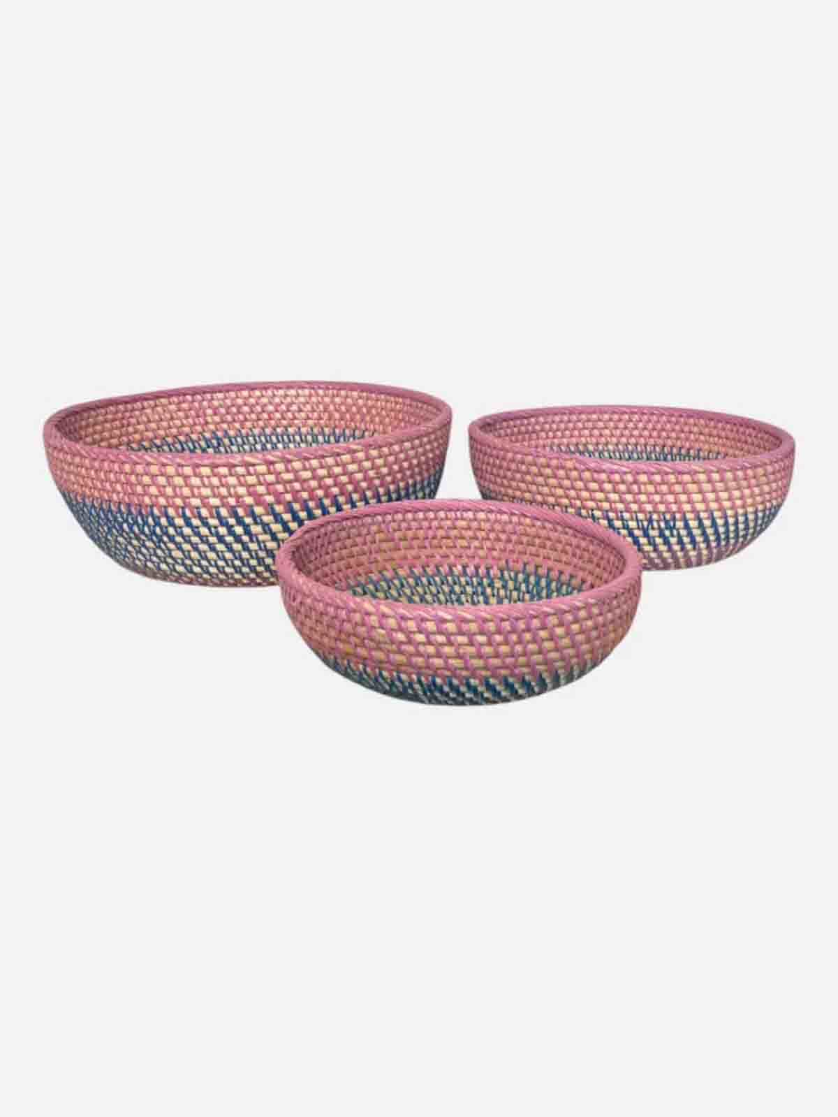 Maske Topf Brotkörbe rosa und blau