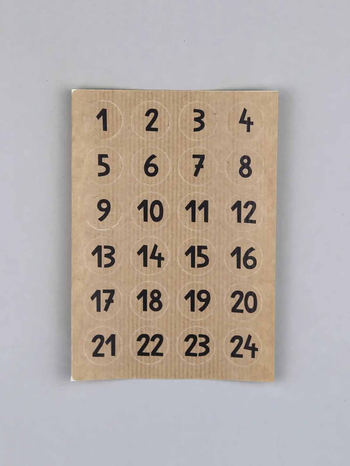 Nummer zum Verpacken Kalender - Recyceltes Papier