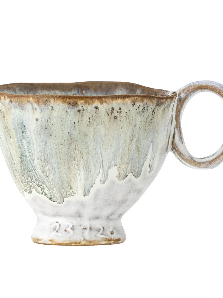 Tasse mit Griff & quot;Imogen& quot; (175 ml) - Mehrfarbig grau-grün
