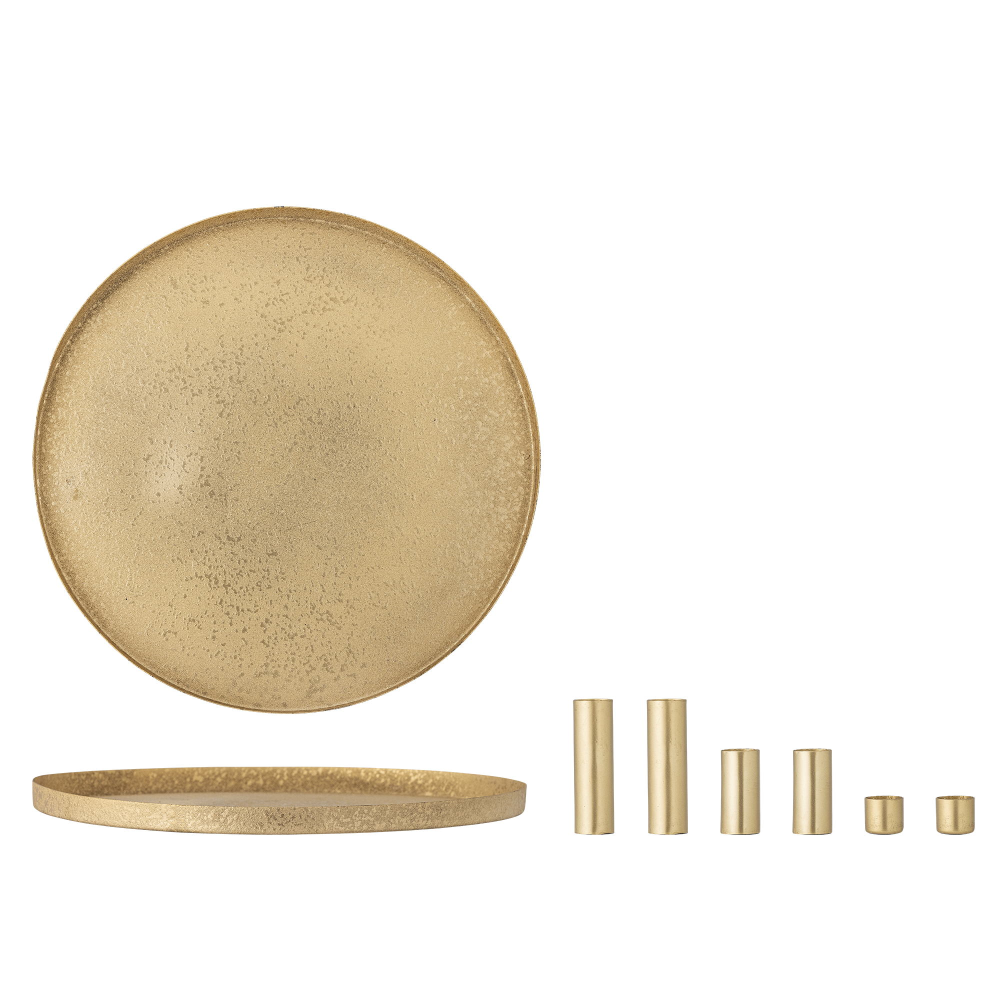 Leichtes Tablett mit Magnet Kerzenständer - Gold - Bild 3