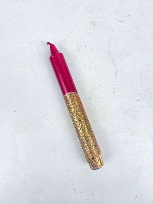 Hell - Rot mit Gold Glitzer Boden