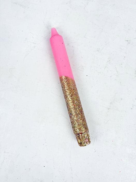 Hell - Rosa mit Gold Glitzer Boden