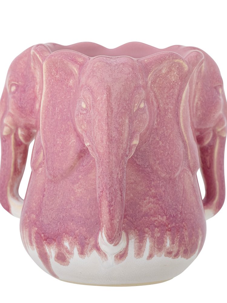 Vase/Kräutertopf mit Elefanten - Rosa - Bild 2