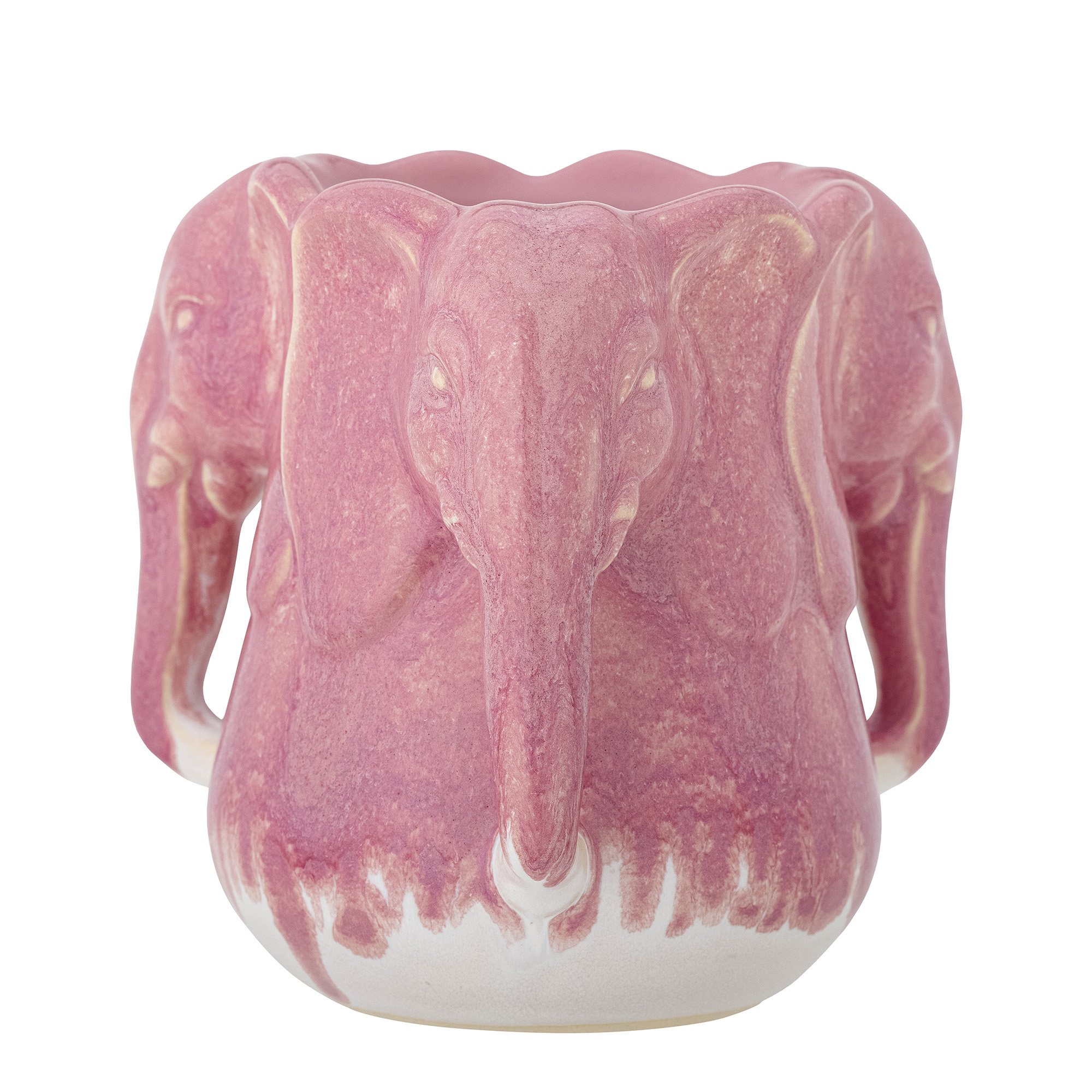 Vase/Kräutertopf mit Elefanten - Rosa - Bild 2
