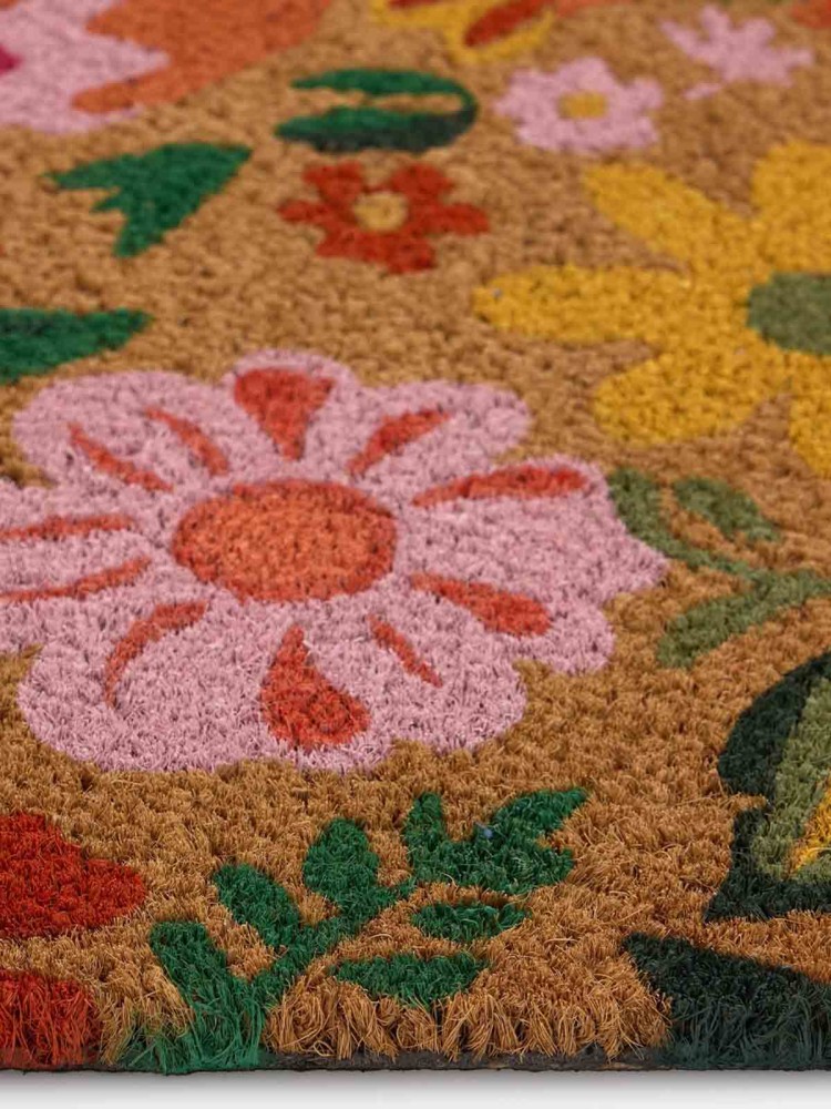 Fußmatte Blume Kraft mit Blumen