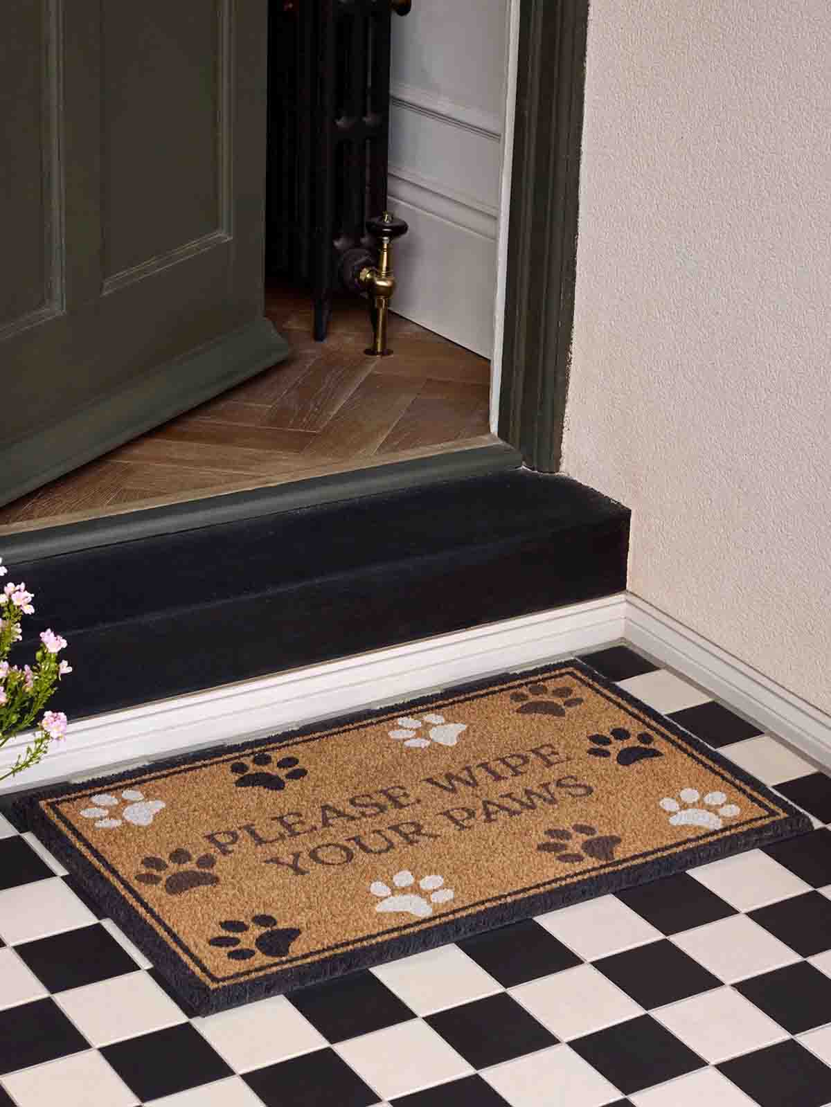 doormat - wisch deine Pfoten schwarz Rand