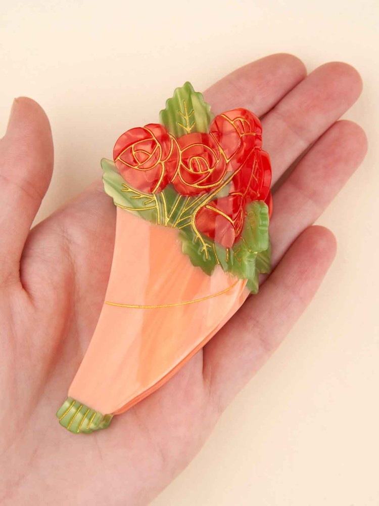 cou cou suzette Haarclip Strauß von roten Rosen