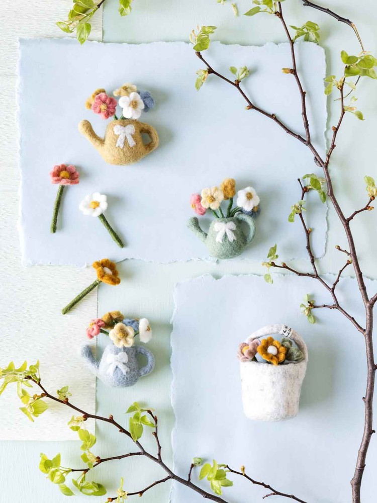Grí und sif woolen Ornamente für Ostern