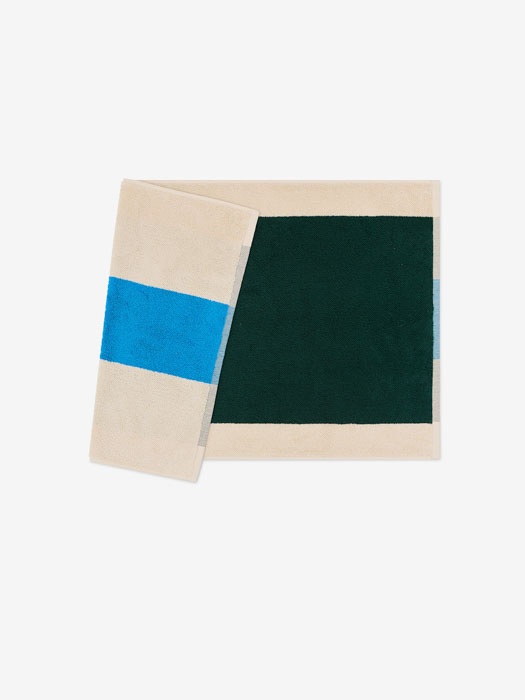 Badematte 50 x 80 cm - Grün & Blau