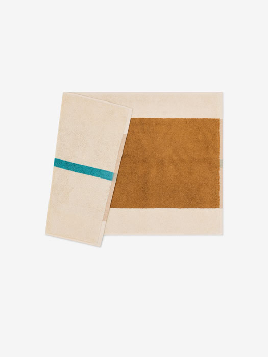 Alternative Ansicht der Badematte 50 x 80 cm - Caramel & Turquoise