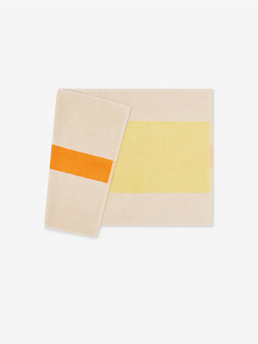 Badematte 50 x 80 cm - Gelb & Orange