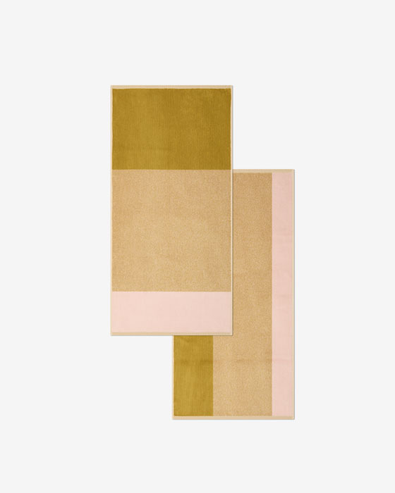 Handtuchsatz (2 Stück) & quot;Lex Pot& quot; 50x100 - Rosa & quot; Olive - Bild 4