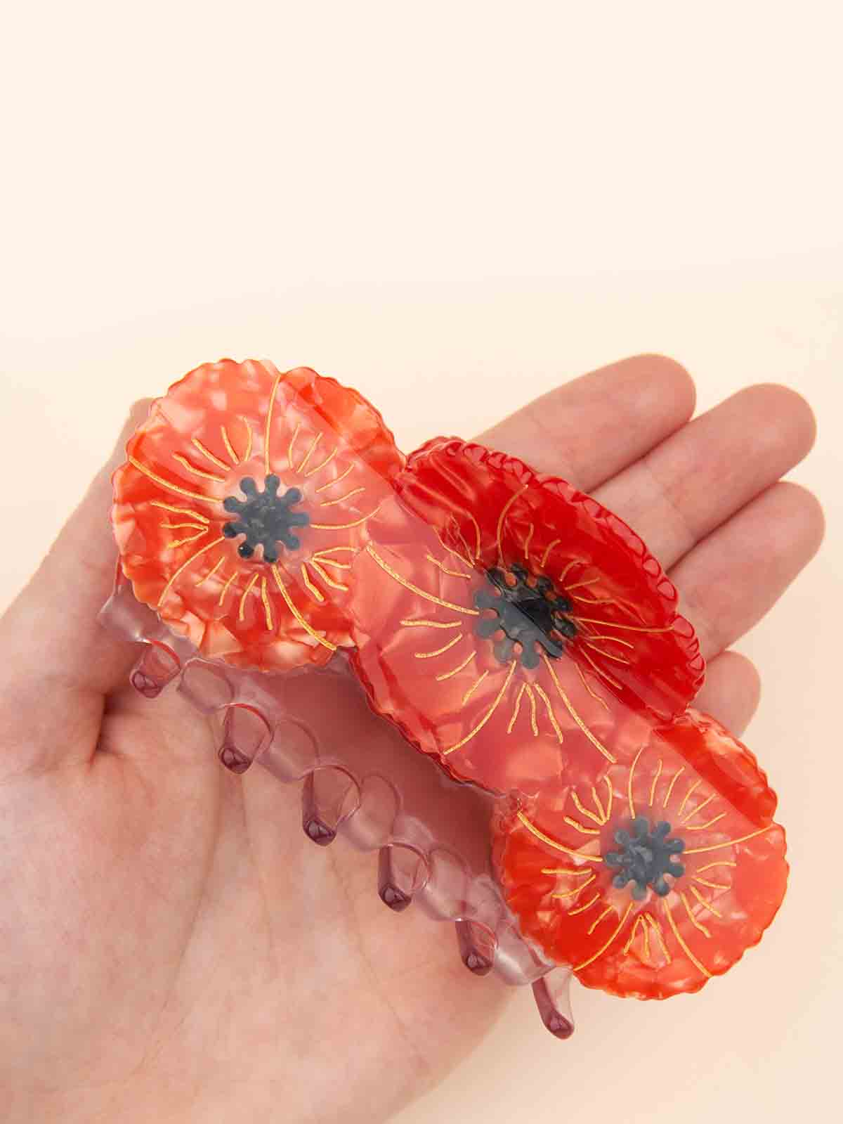 cu ou ou suzette große Haare Clip Mohn