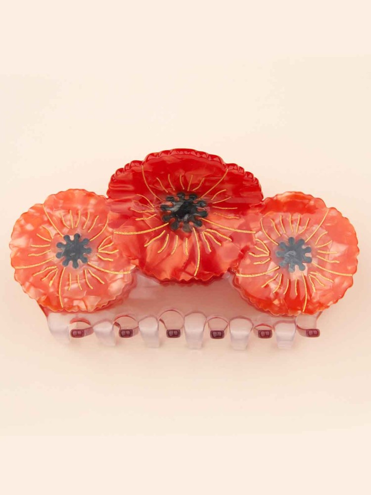 cu ou ou suzette große Haare Clip Mohn