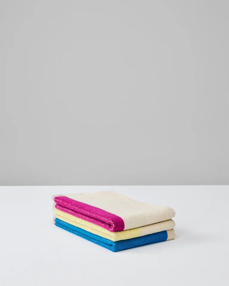 Alternative Ansicht der Gästehandtücher - Gelb, Fuchsia und Aqua