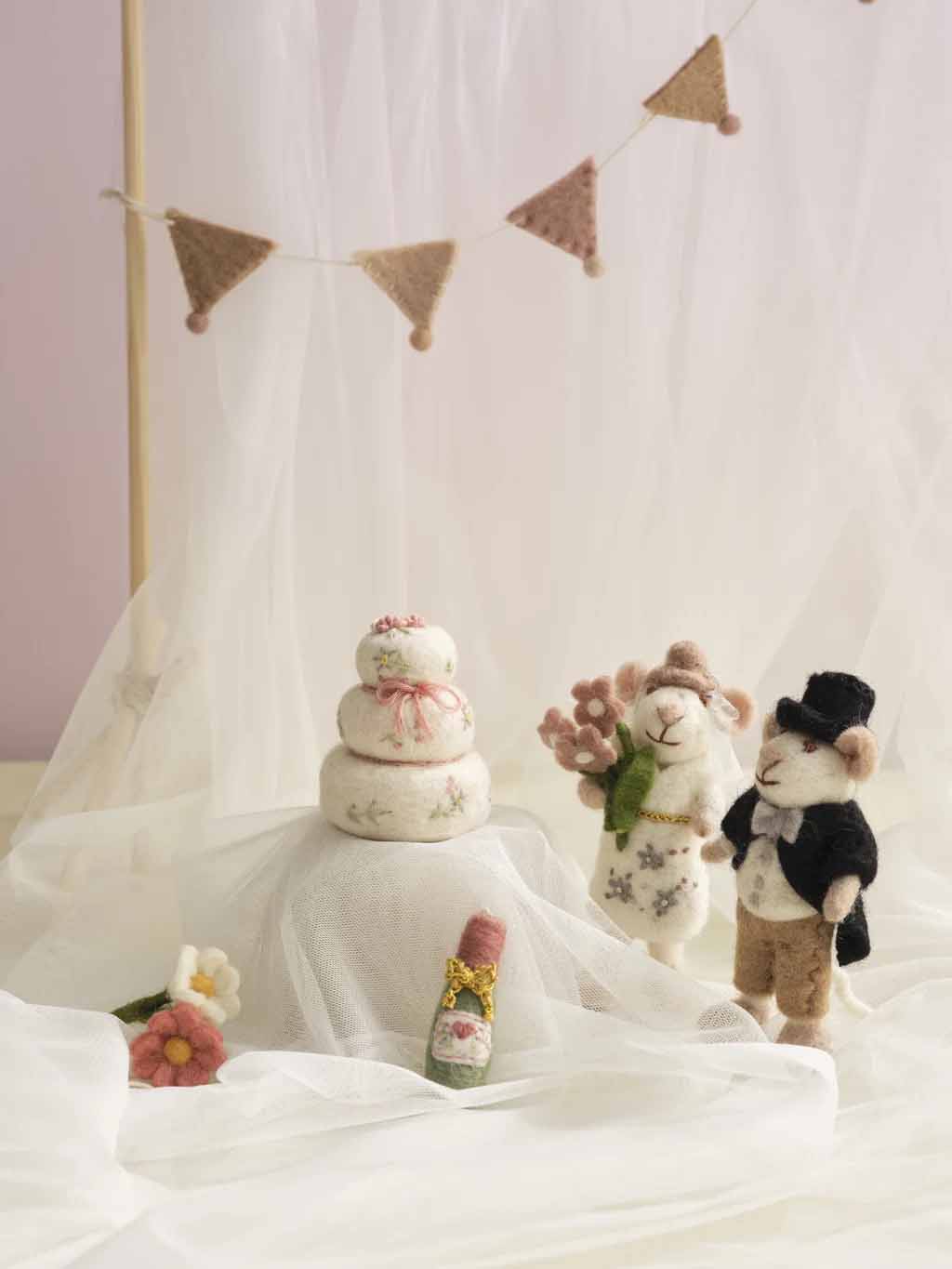 & sif Filz Hochzeitstorte