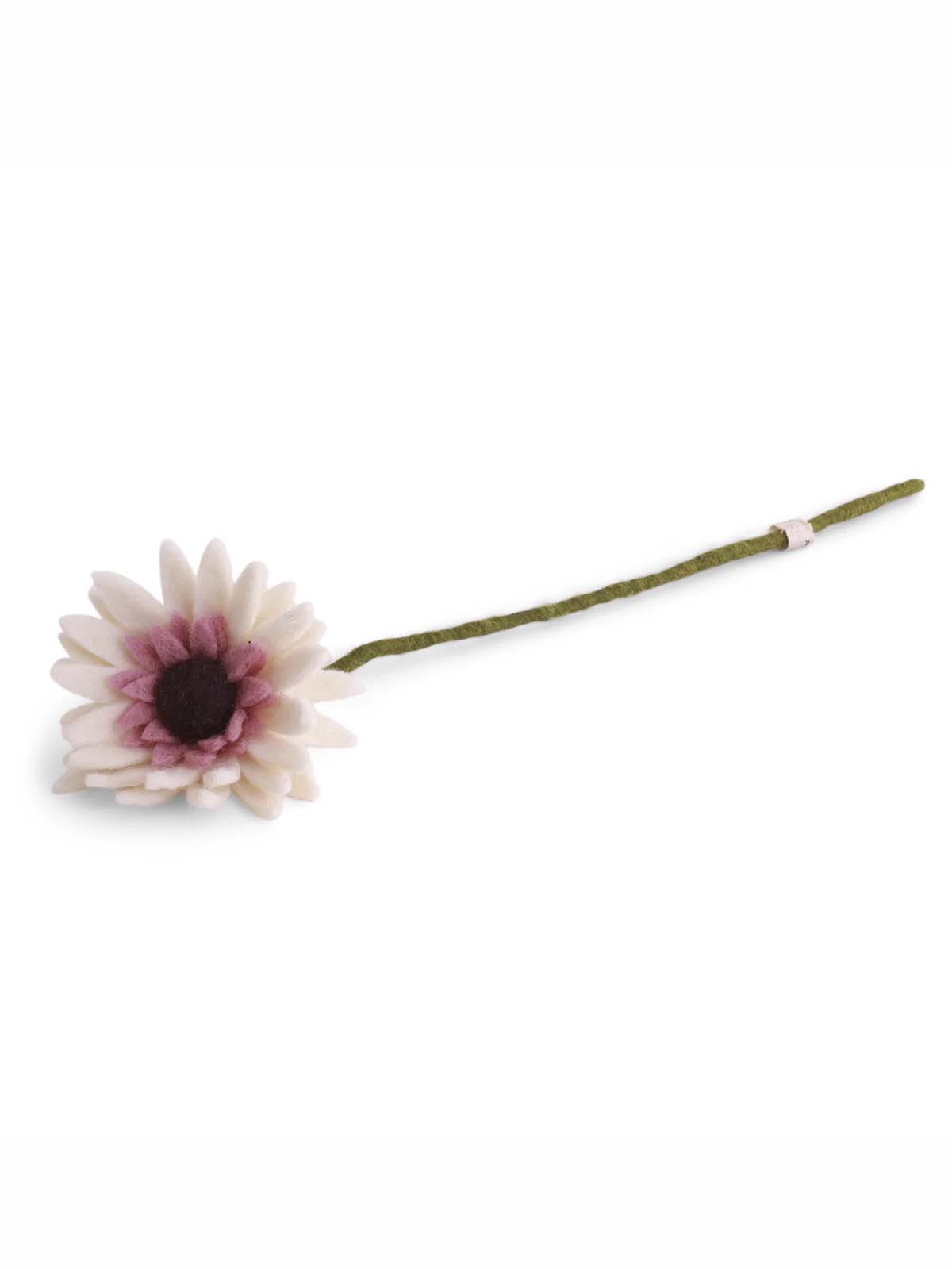 Filz Gerbera (30 cm) - Weiß