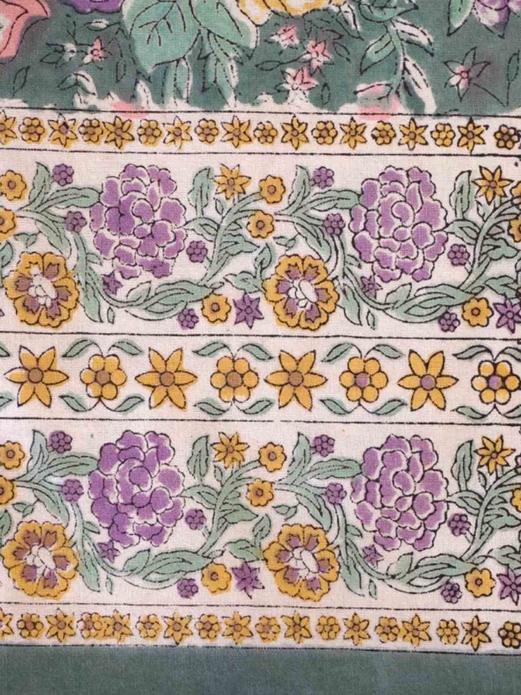 Tischdecke (140 x 230 cm) mit Blockdruck - Pairie - Bild 2