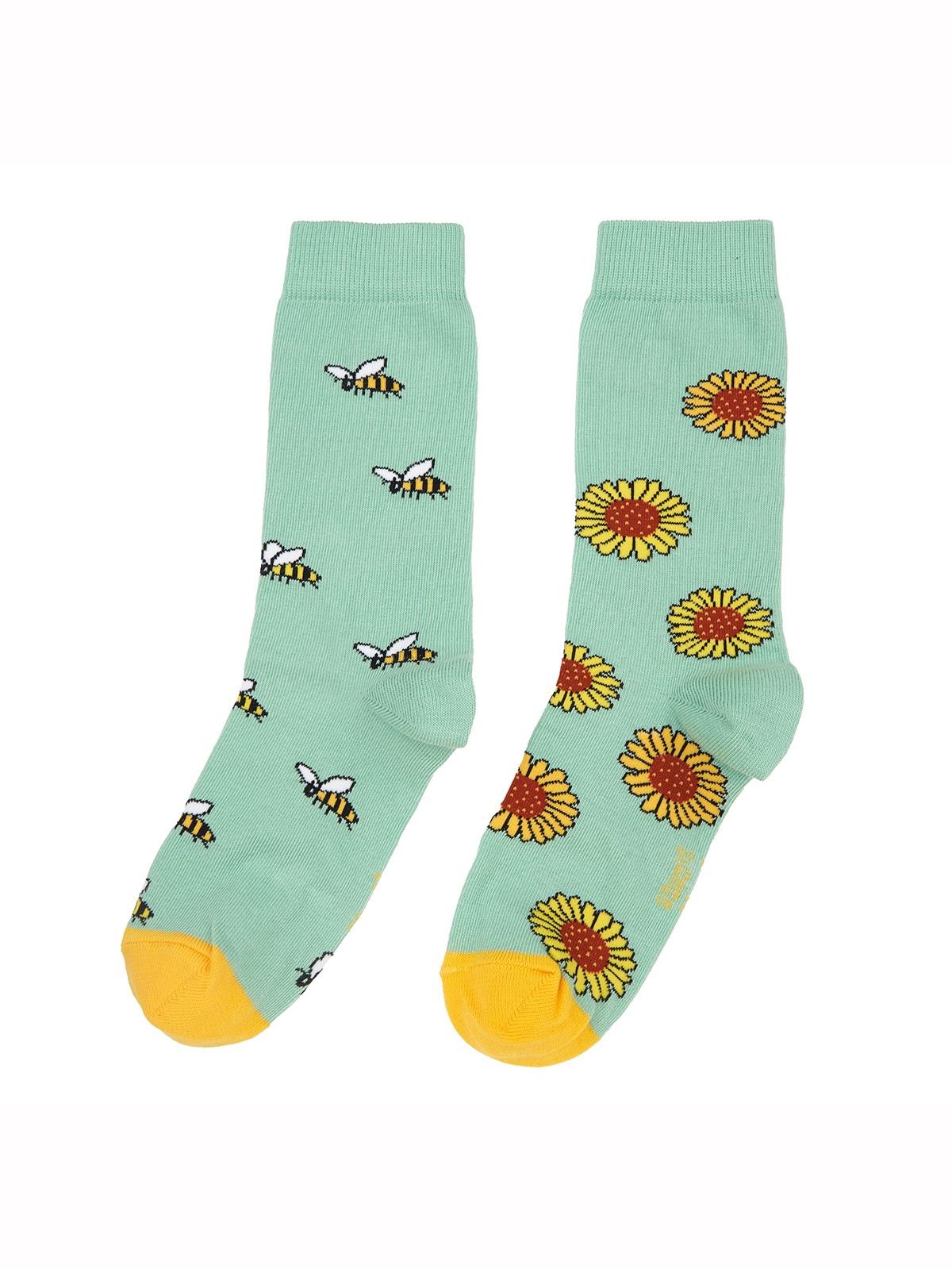 Alternative Ansicht von Socken - Sonnenblumen und Bienen