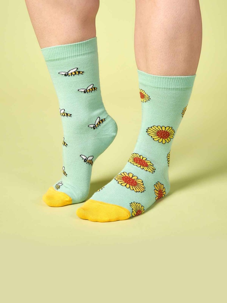 Socken - Sonnenblumen und Bienen - Bild 3