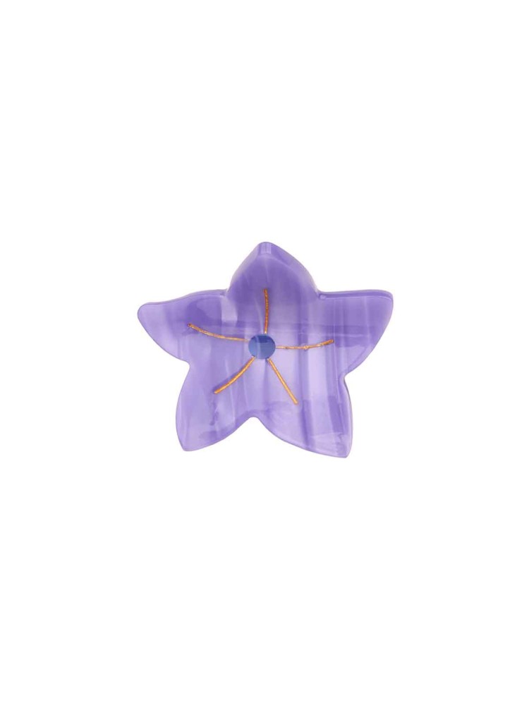 Mini Haarclip - Lila Glockenblume - Bild 3