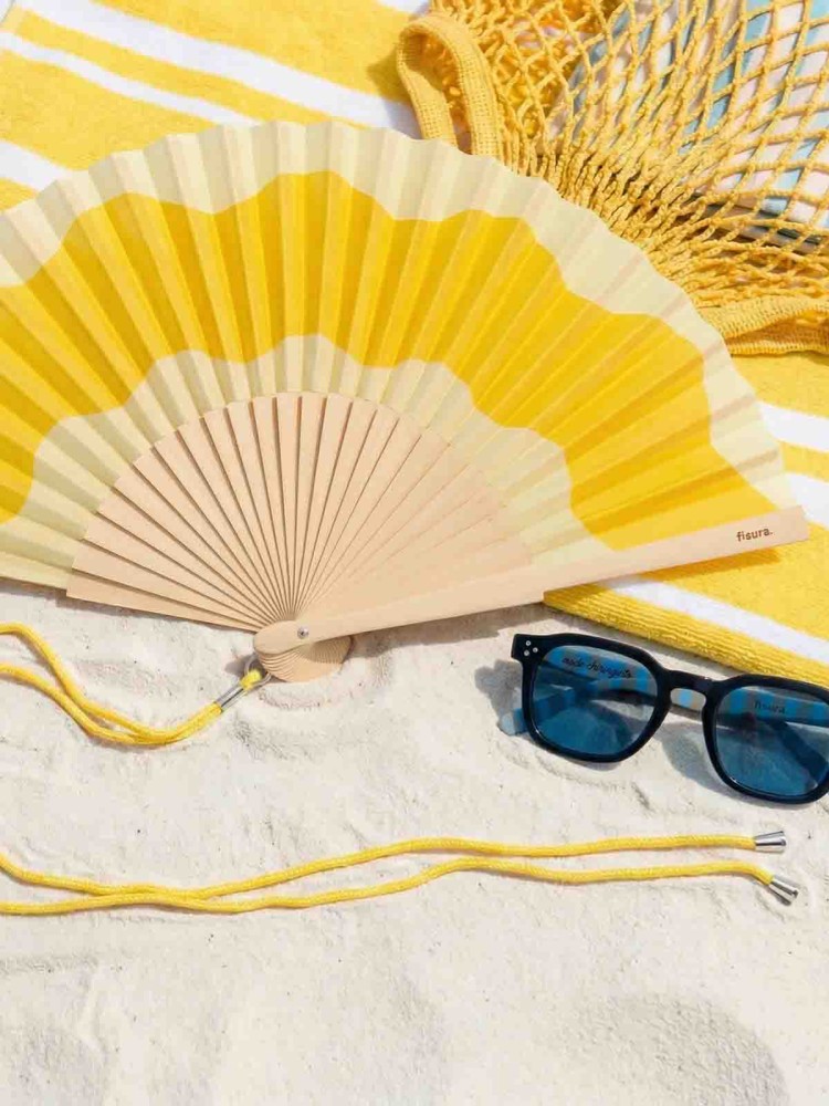 Fan - Gelbe und Hellgelbe Wellen