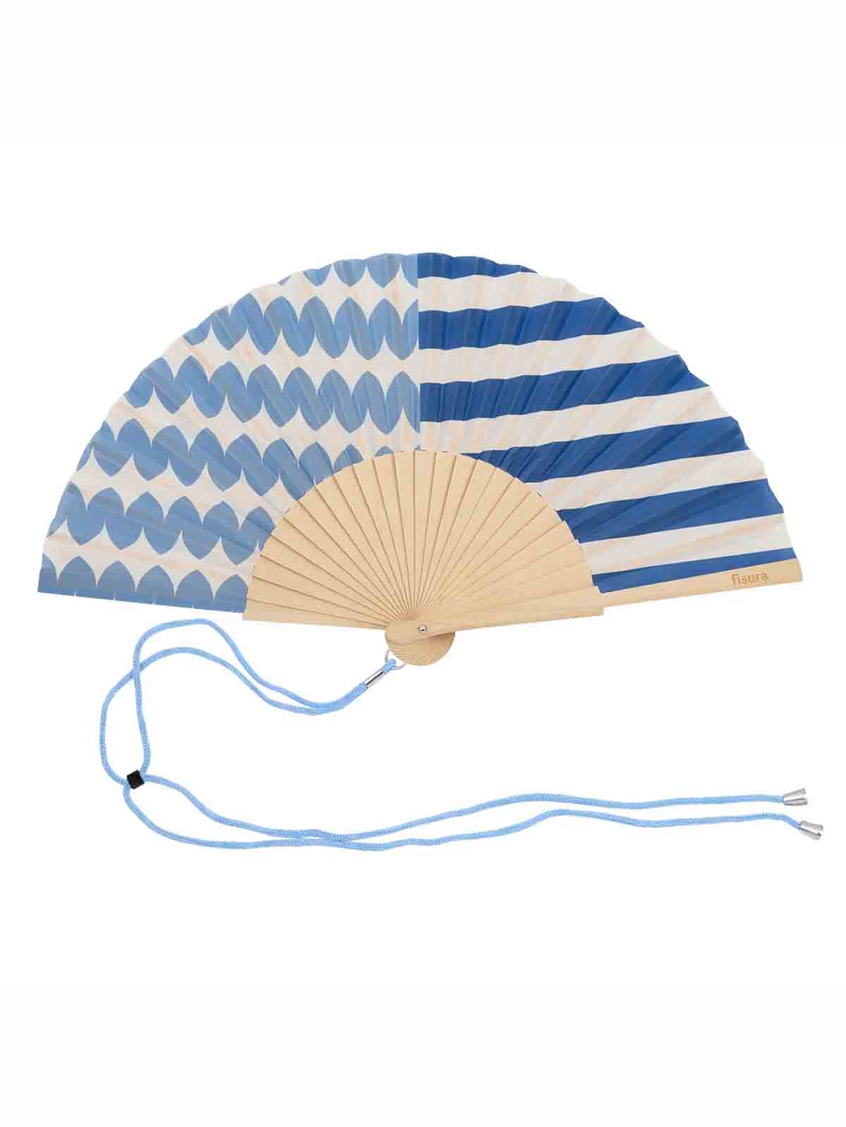 Fan - Blaue Streifen und Wellen
