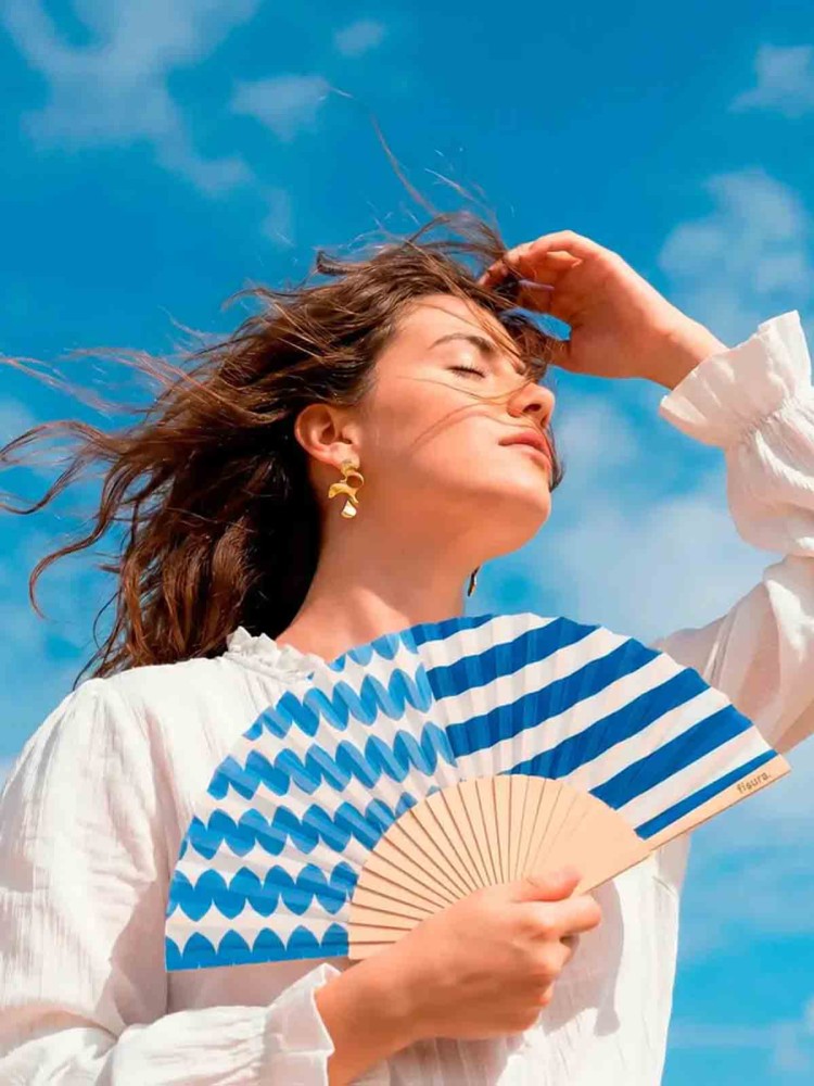 Fan - Blaue Streifen und Wellen - Bild 3