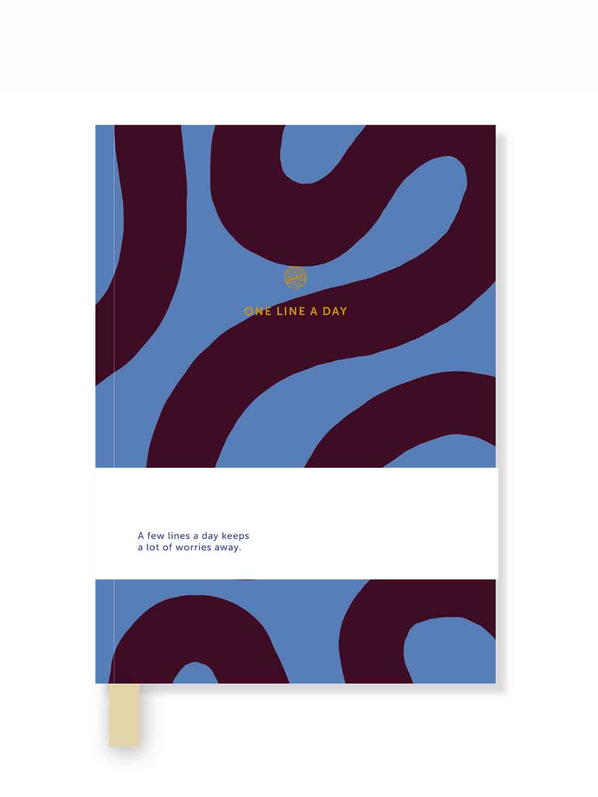 One Line a Day Buch (5 Jahre Tagebuch) - Fluss in braun und blau