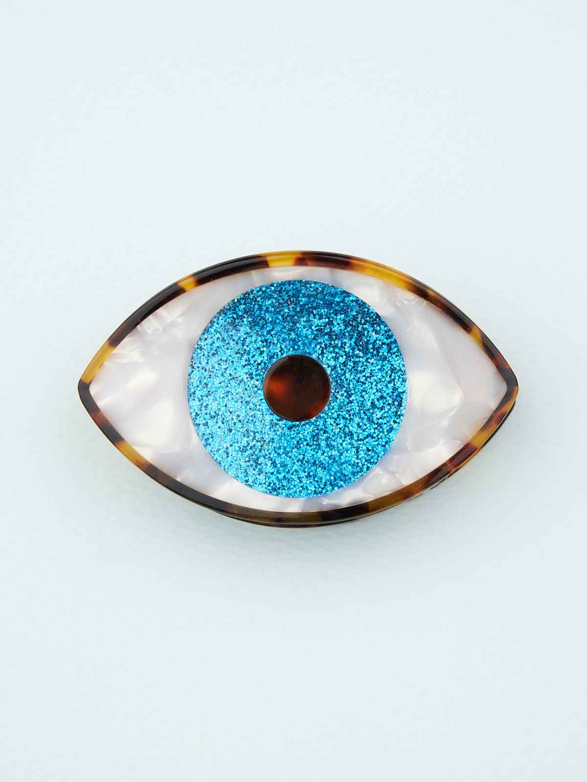 Haarclip - blaues Auge