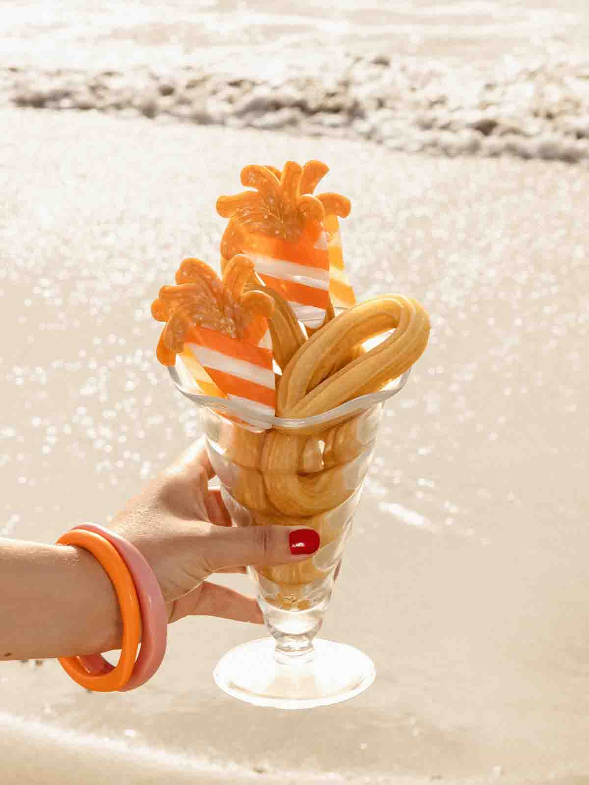 Haarklammer - Churros in Tassen - Bild 3
