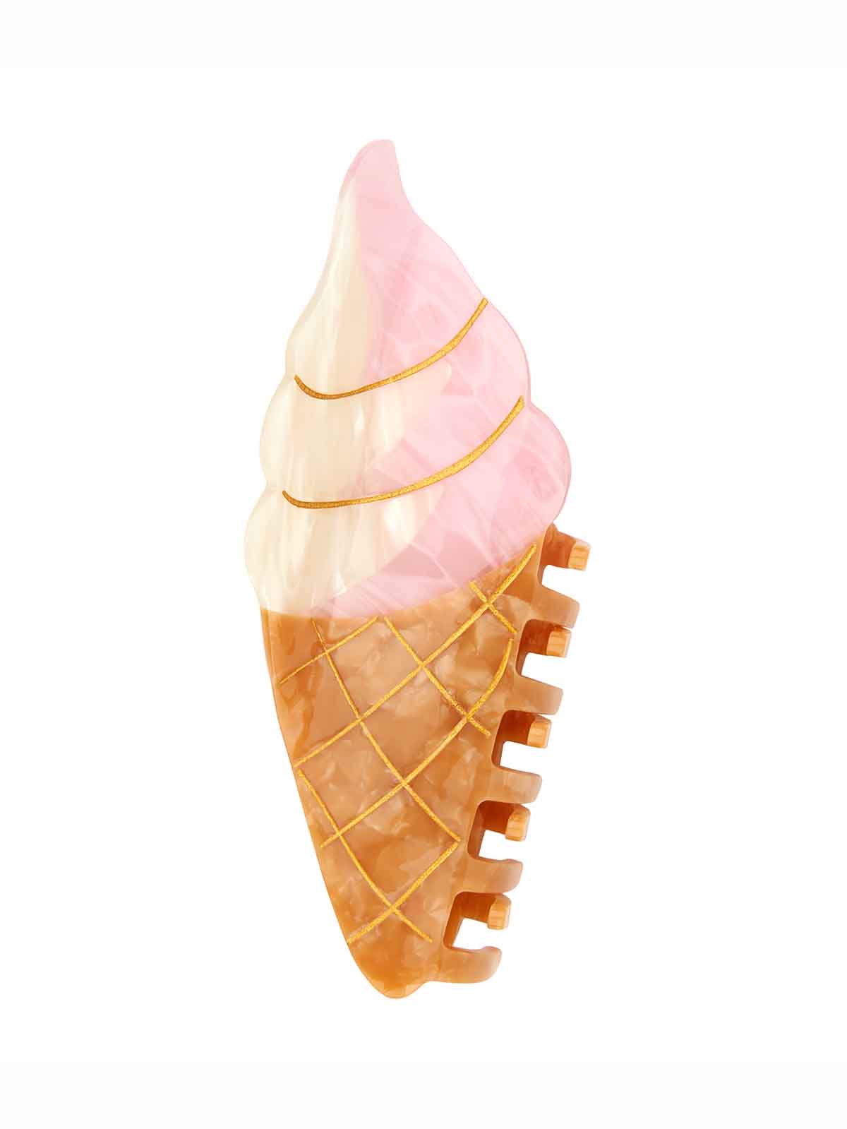 Haarklammer - Eis Waffel - Bild 3