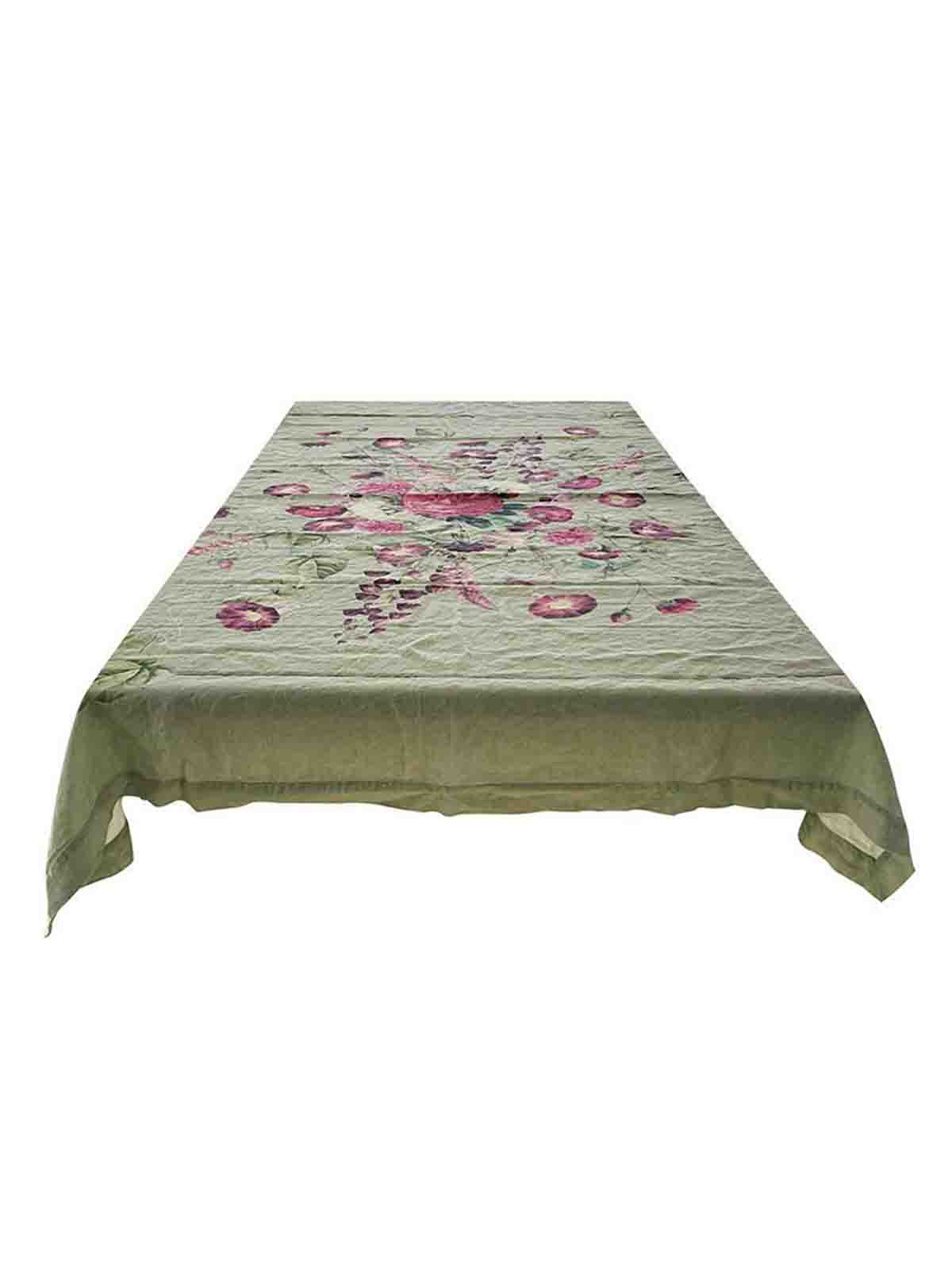Tischdecke aus Leinen & quot;Pink Blumengarten & quot; - Wählen