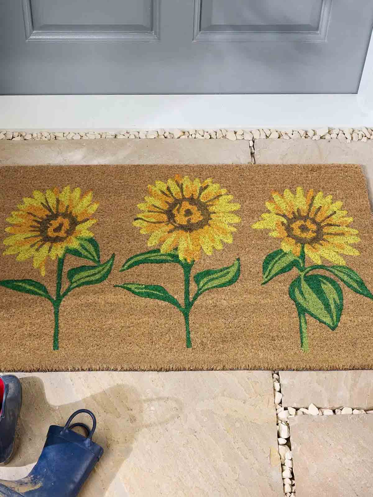 Alternative Ansicht der Fußmatte 45x75 cm - 3 Sonnenblumen