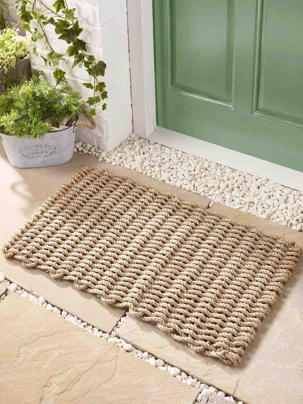 Outdoor Fußmatte 45x75 cm - Leichter Sand in verknotetem Seil